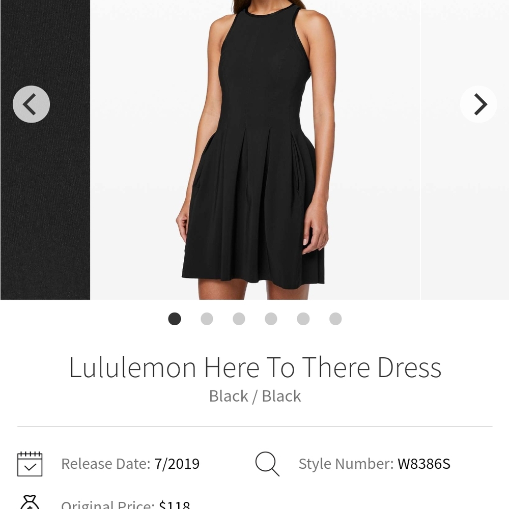 Lululemon Athletica Black Fit and Flare Mini Dress